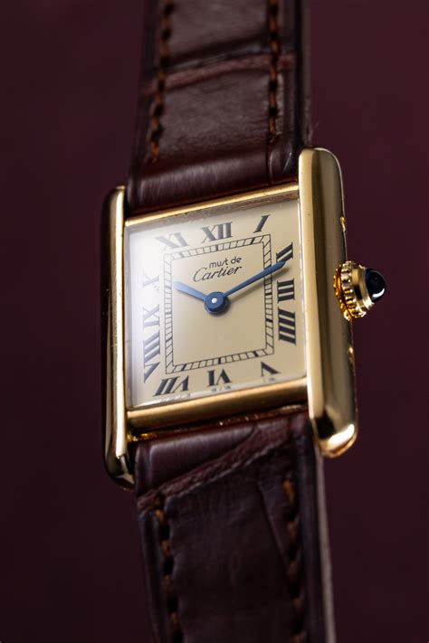 cartier tank vermeil watches.